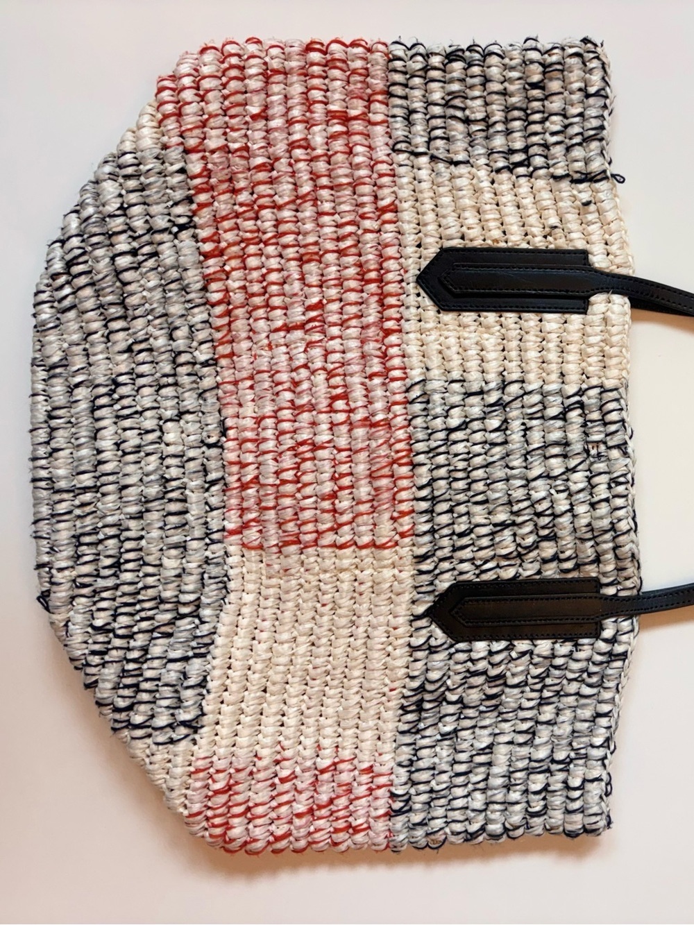 J.Crew Woven Straw Raffia Tote Bag Bird Tassel Beach Market Shopper NWOT